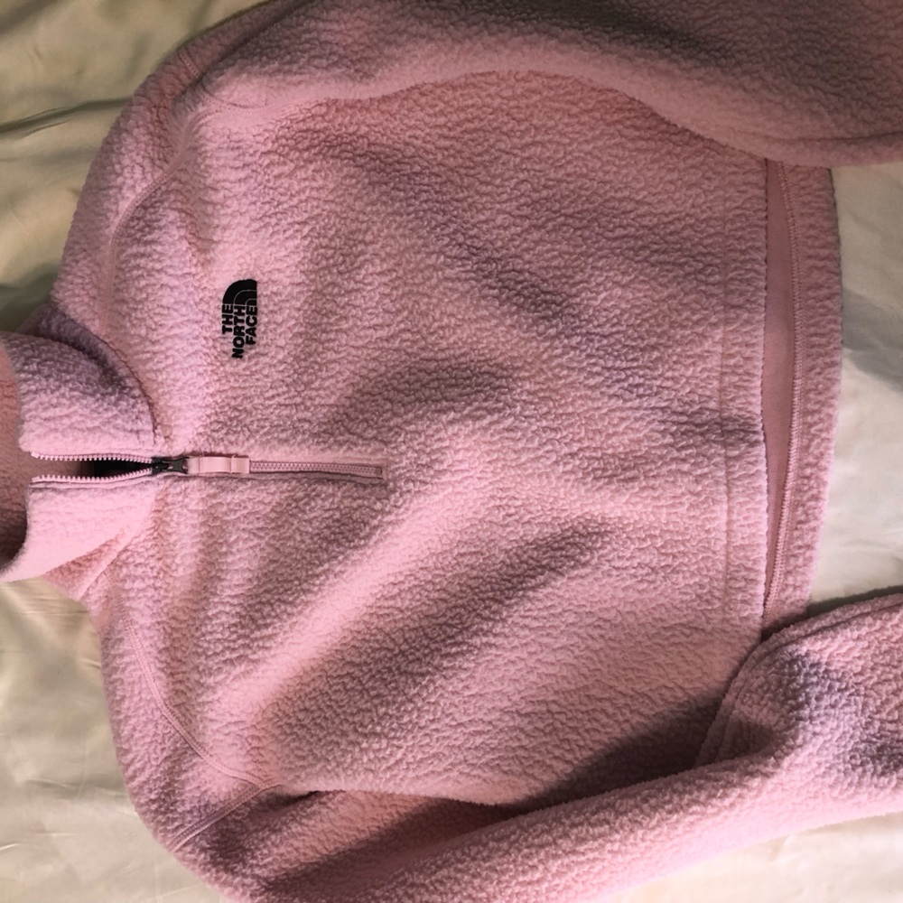Northface cropped pink sweatshirt